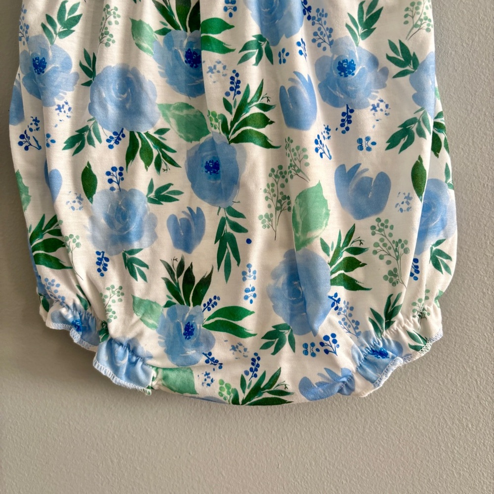 Abby & Evie Floral Bow Bubble Romper NWT 12M - Picture 4 of 5
